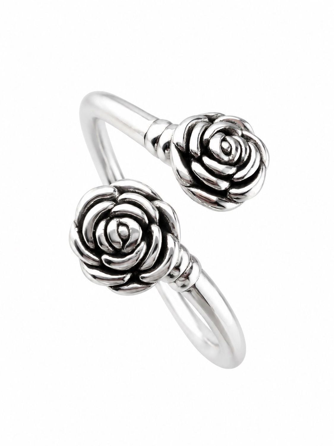 Srebrna Bransoletka Sztywna z Różami – 2 Róże, 17 mm, 13,45 g.jpg