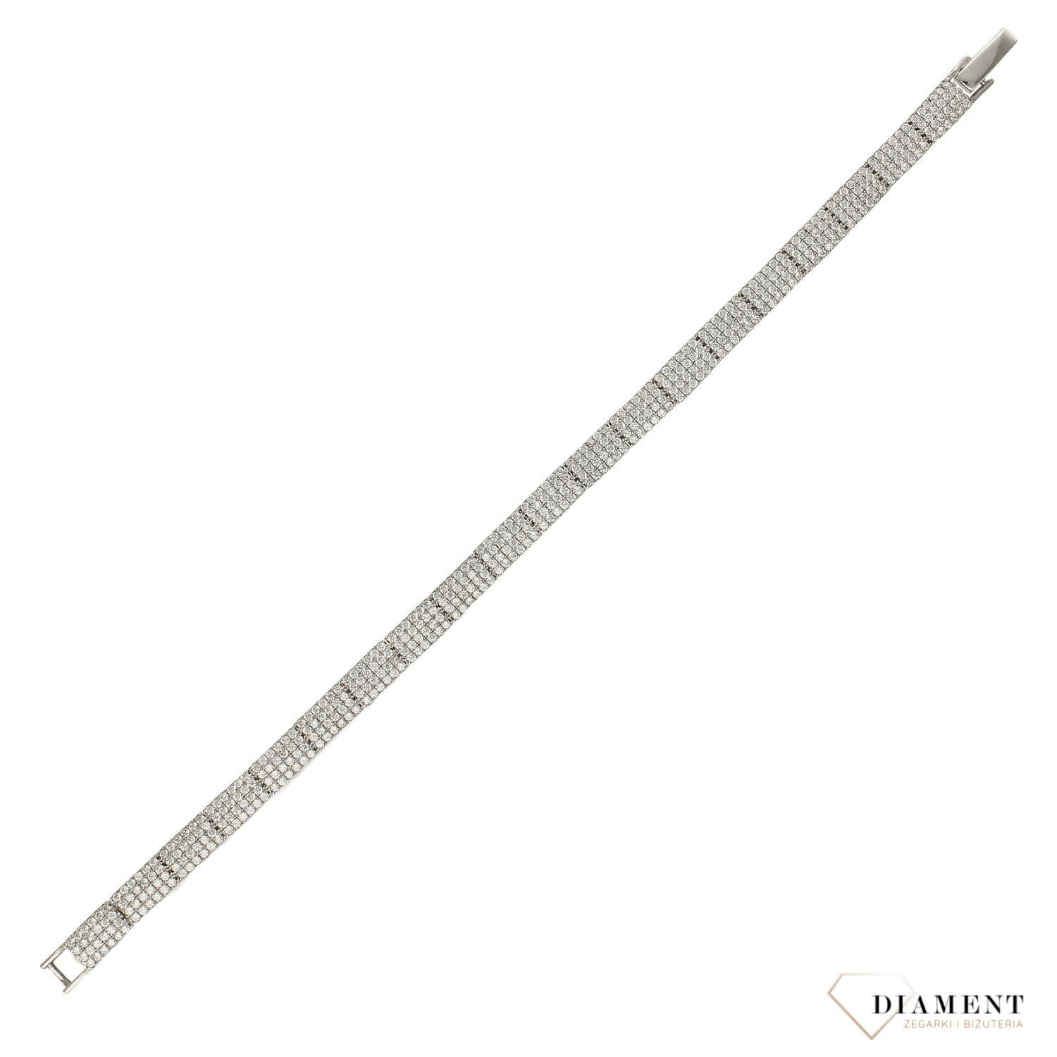 Bransoletka srebrna z cyrkoniami 'Szykowna elegancja'  DIA-BRA-2958-925 (1).jpg