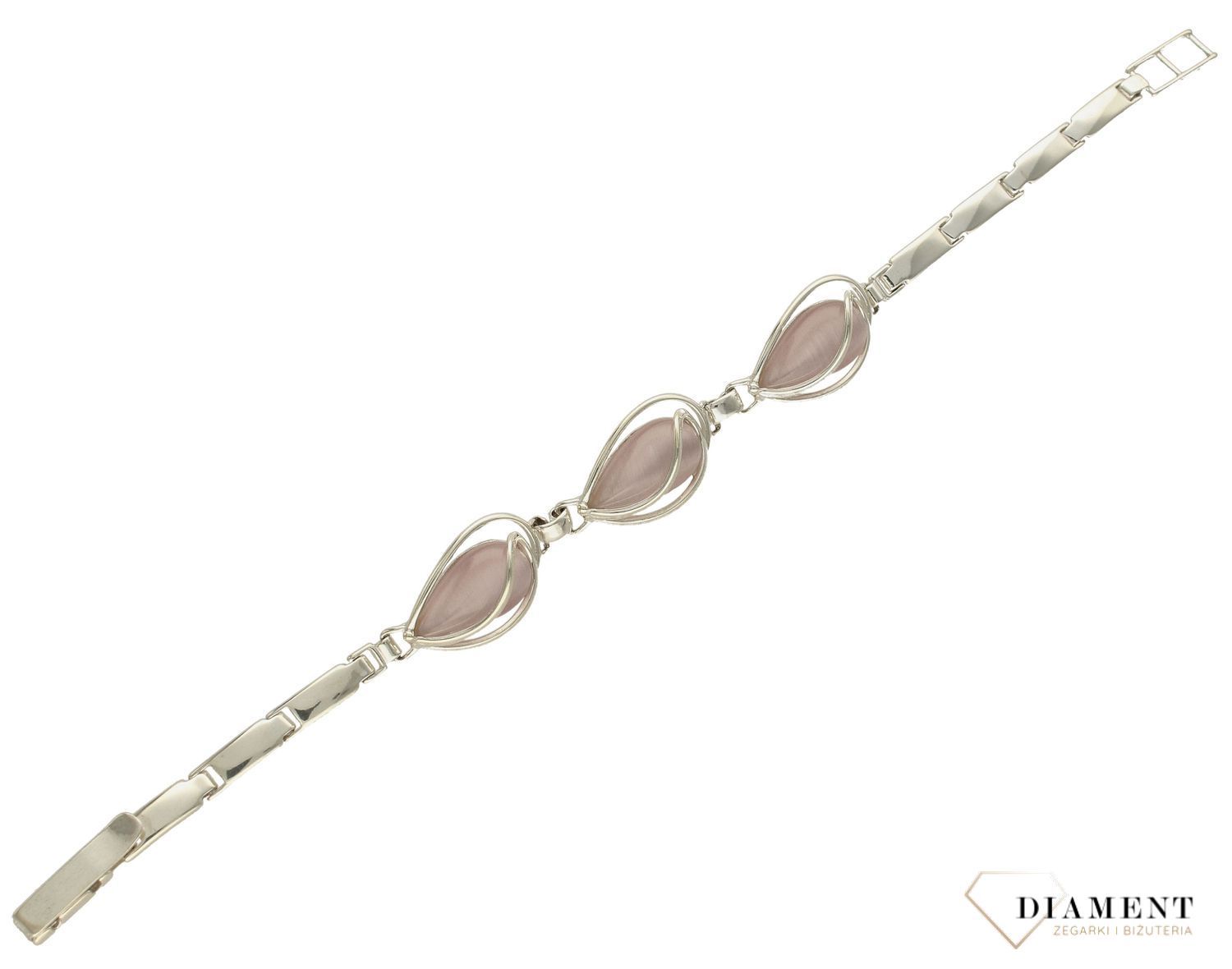 Bransoletka damska z różowym DIA-BRA-2968-925 (1).jpg