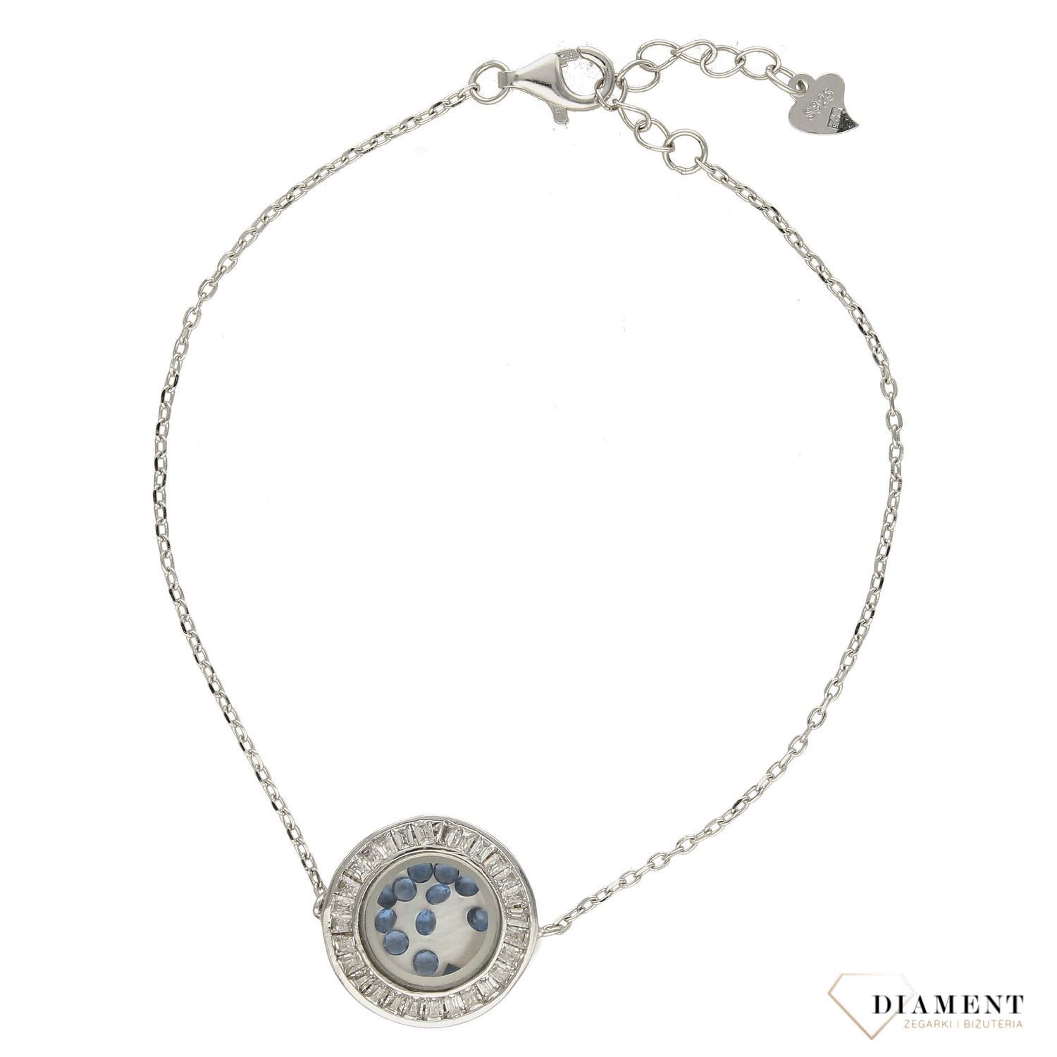 Bransoletka srebrna 'Kryształy za szkłem' DIA-BRA-2970-925 (1).jpg