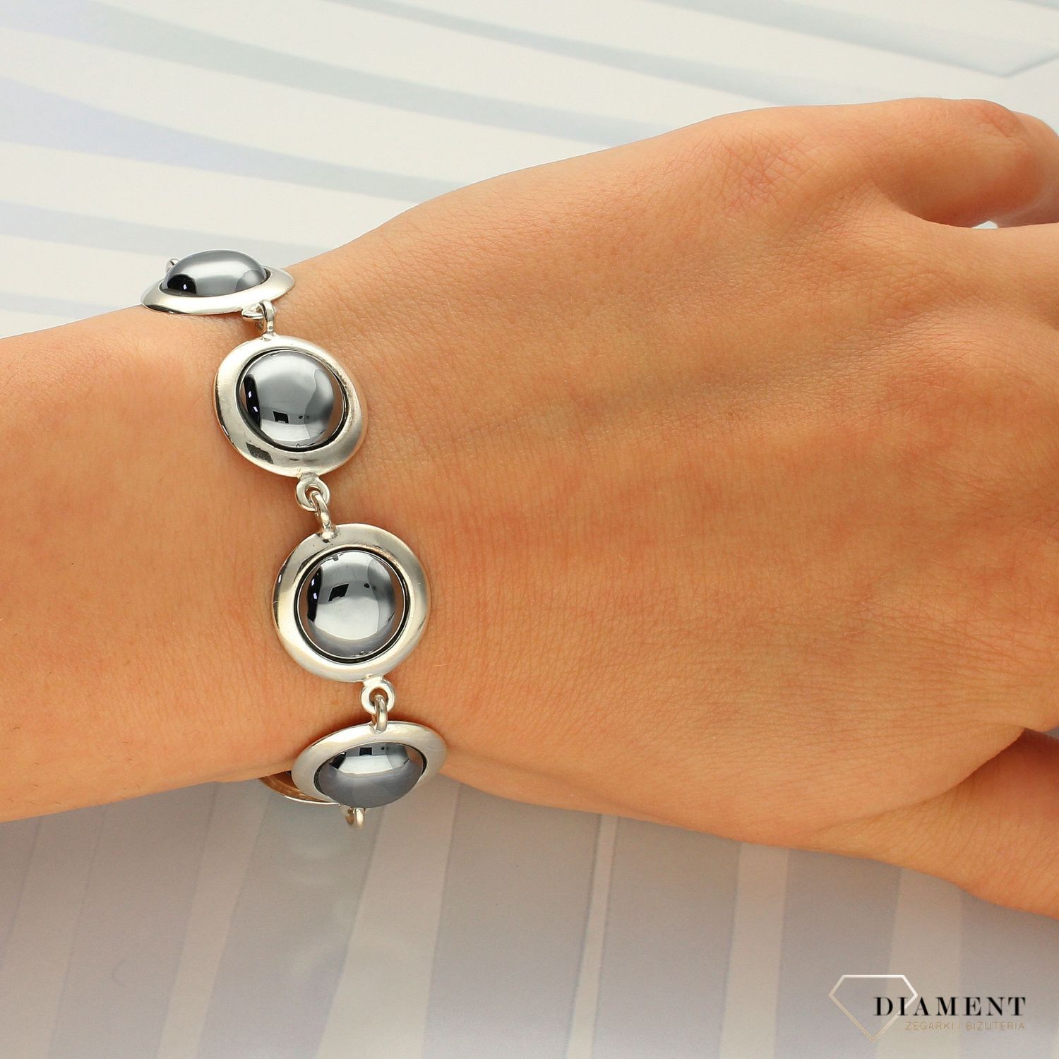 Bransoletka srebrna z hematytami DIA-BRA-2977-925 (2).jpg