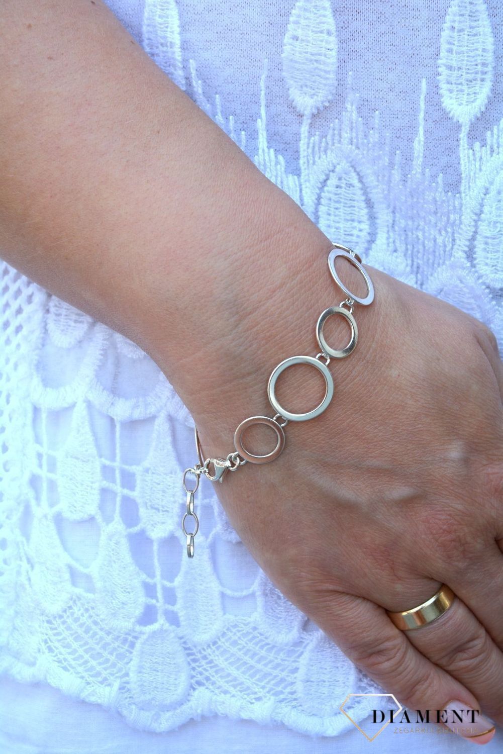 Bransoletka srebrna 'Gładkie kółka' DIA-BRA-2981-925 (1).jpg