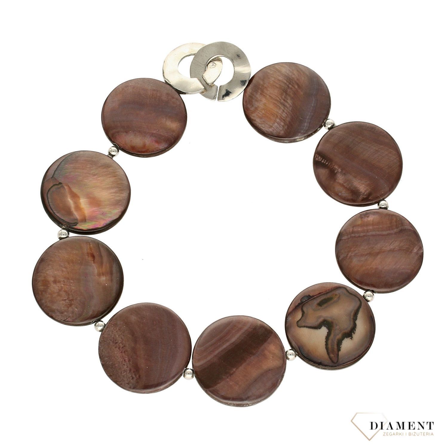 Srebrna bransoletka z dużymi kółkami z masy perłowej DIA-BRA-2983-925 (1).jpg