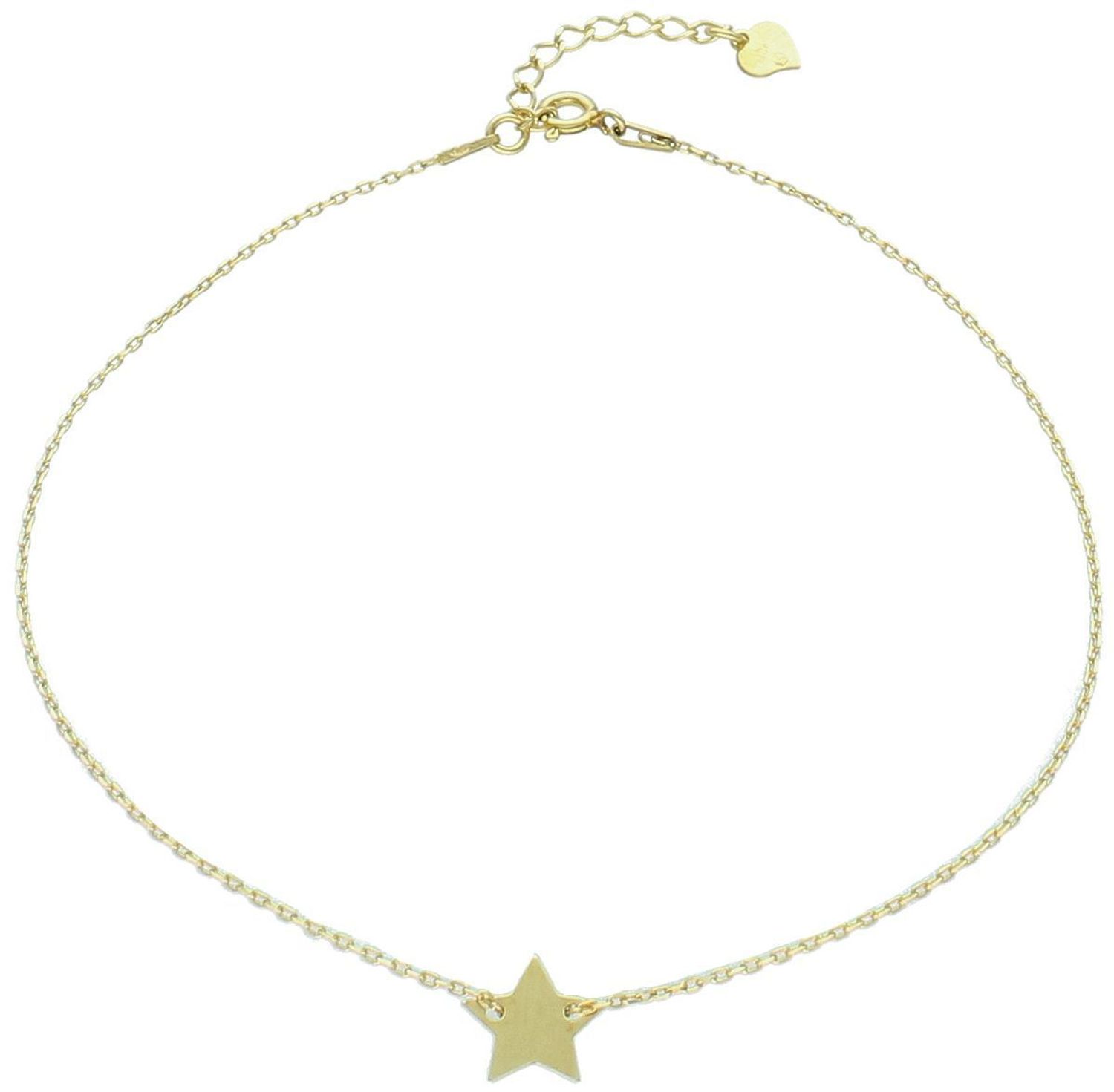 Bransoletka srebrna pozłacana z zawieszką w kształcie nogi i gwiazdki, próba 925. Długość 25 cm + 3 cm przedłużka, waga 1,30 g. Zapięcie na karabińczyk – delikatna i modna ozdoba na co dzień.1.jpg