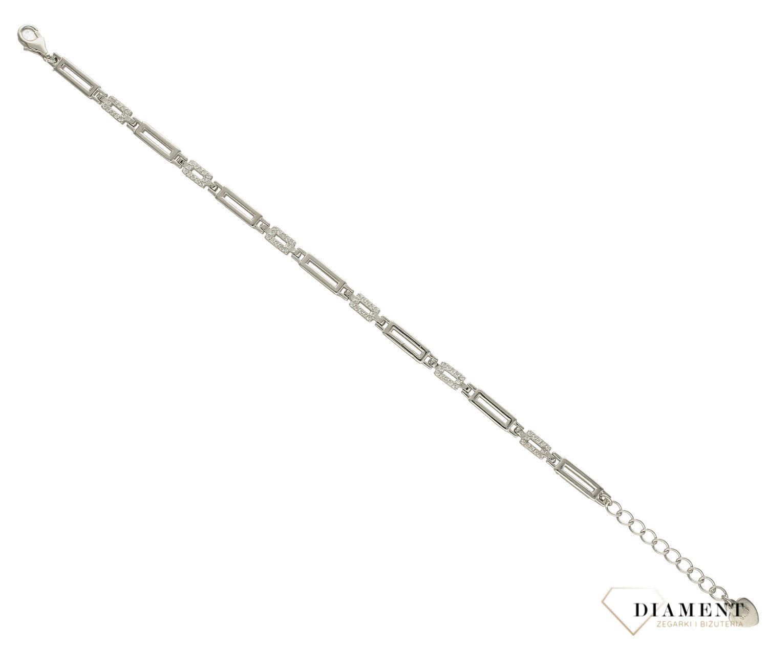 Srebrna bransoletka celebrytka trzy serca z cyrkonią DIA-BRA-3580-925 (3).jpg