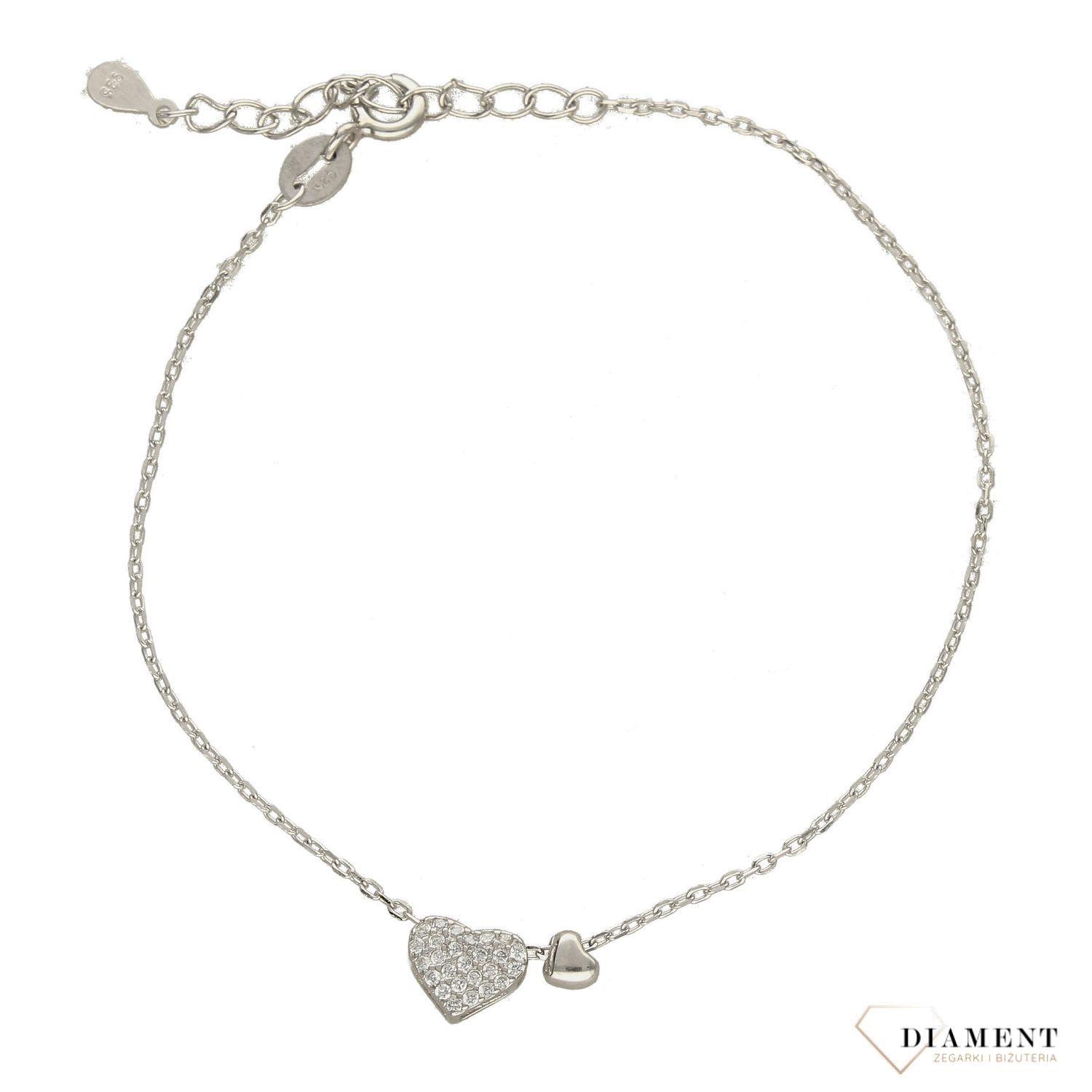 Srebrna bransoletka celebrytka serduszka DIA-BRA-3562-925 (1).jpg