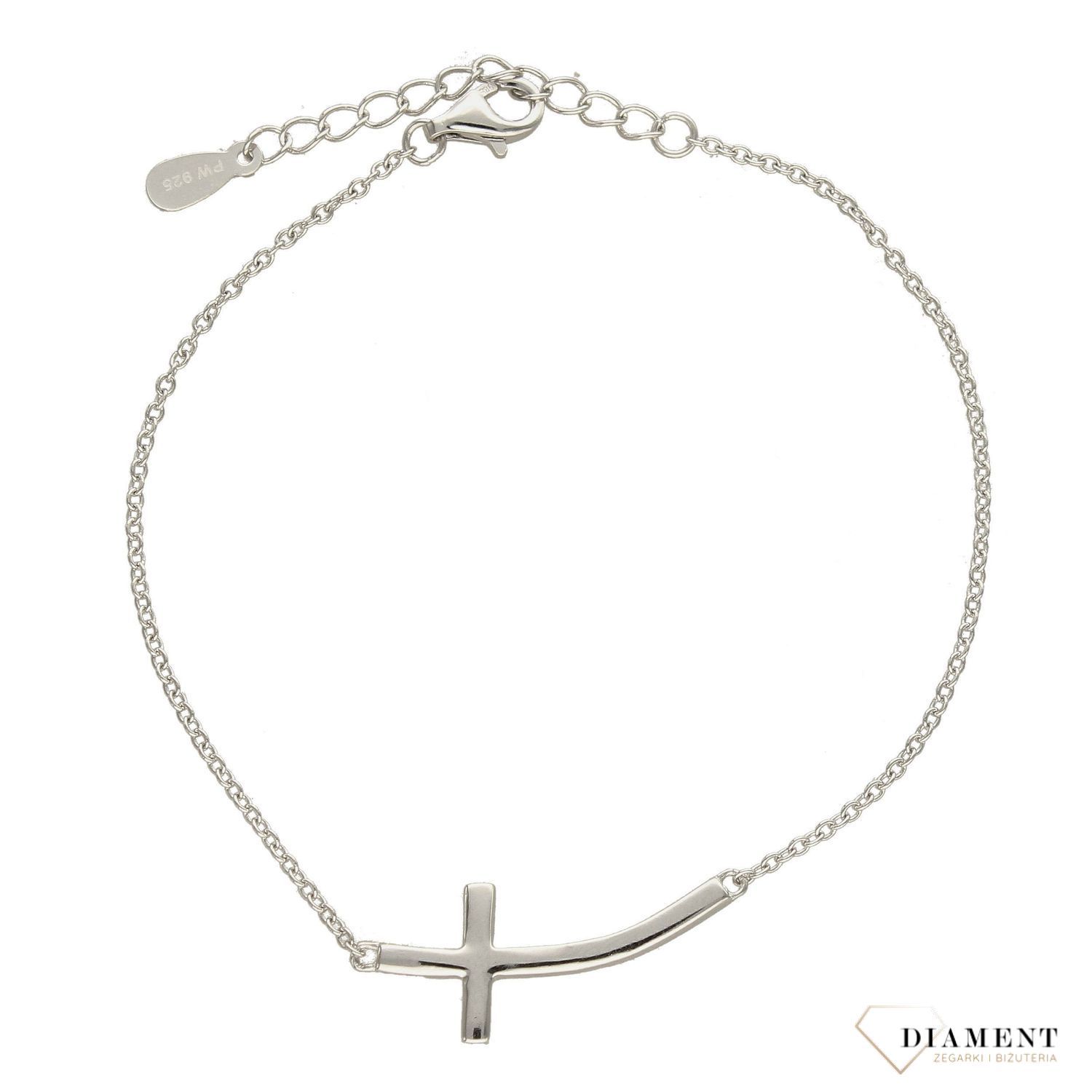 Srebrna bransoletka celebrytka podłużny krzyż DIA-BRA-3564-925 (1).jpg
