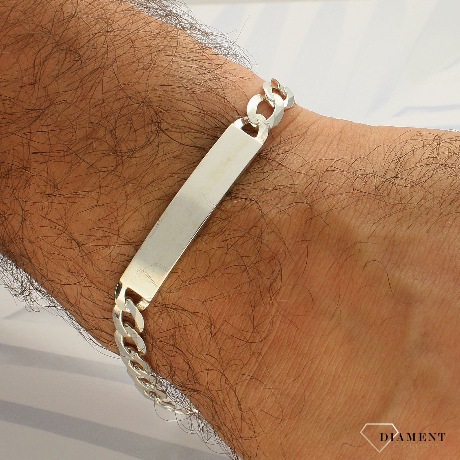 Srebrna bransoletka męska pancerka z blaszką DIA-BRA-3844-925 (1).jpg