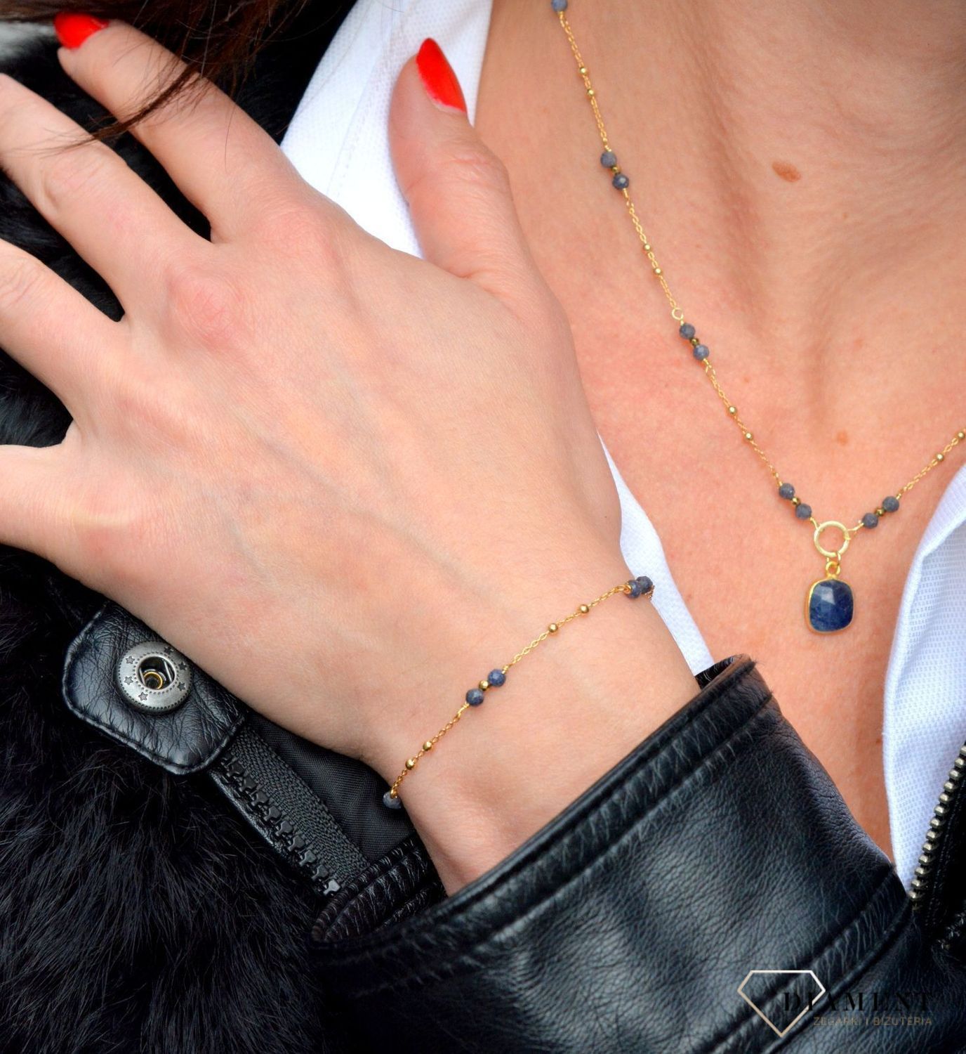 Bransoletka damska z kamieniami naturalnymi szafir DIA-BRA-3987-925.jpg