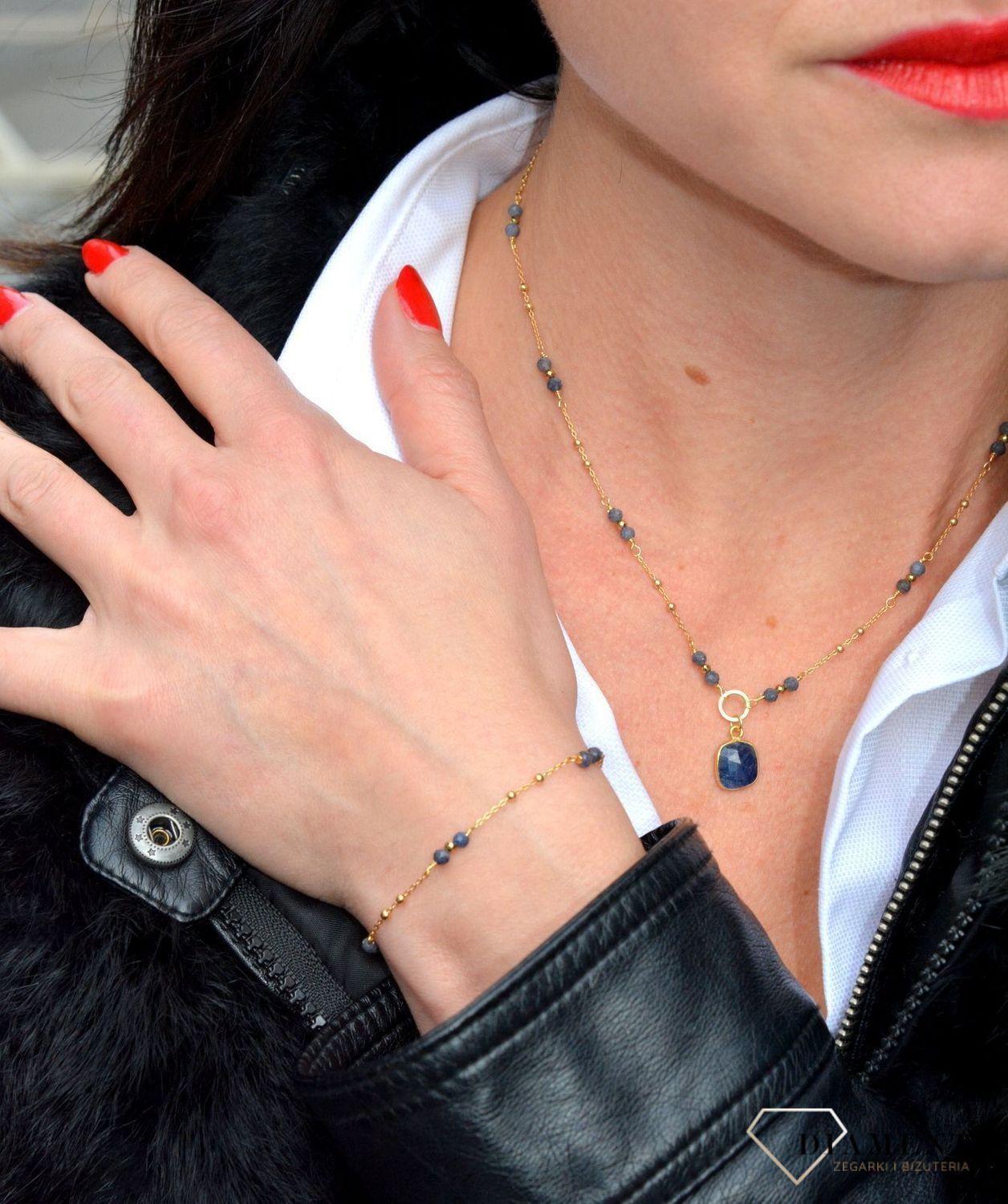 Bransoletka damska z kamieniami naturalnymi szafir DIA-BRA-3987-925.jpg