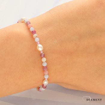 Bransoletka damska z kamieniami naturalnymi chalcedon, turmalin,opal DIA-BRA-4013-925 (1).jpg