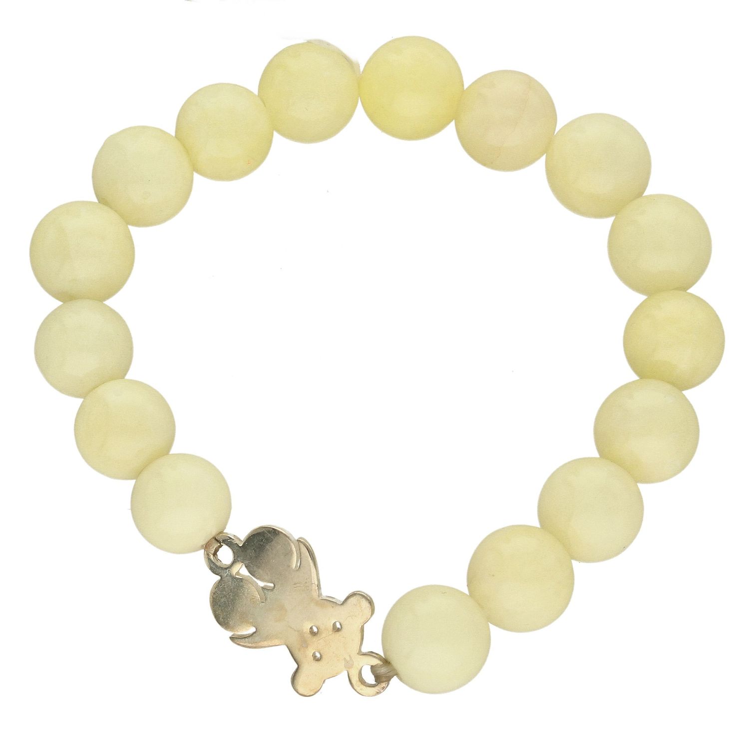 Bransoletka 'TUOS' żółte koraliki ze srebrnym misiem DIA-BRA-4099-925 (1).jpg