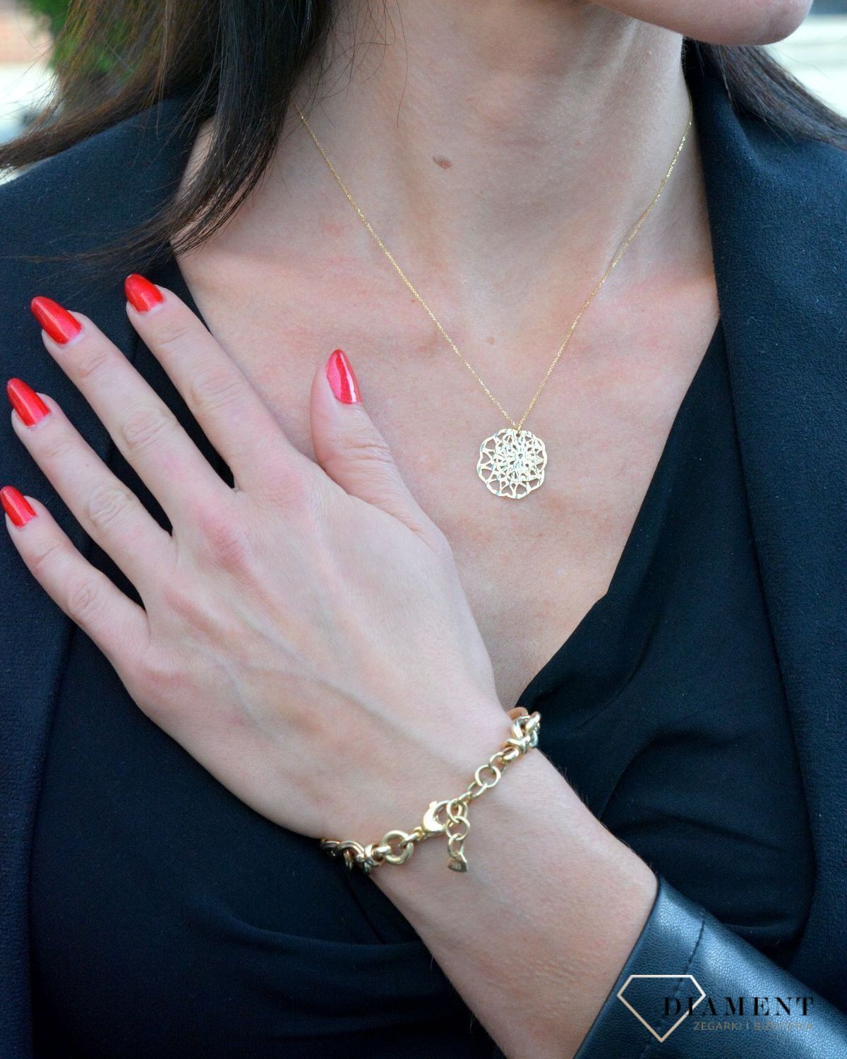 Złoto bransoletka 585 przeplatane, równe ogniwka DIA-BRA-4154-585 (1).jpg