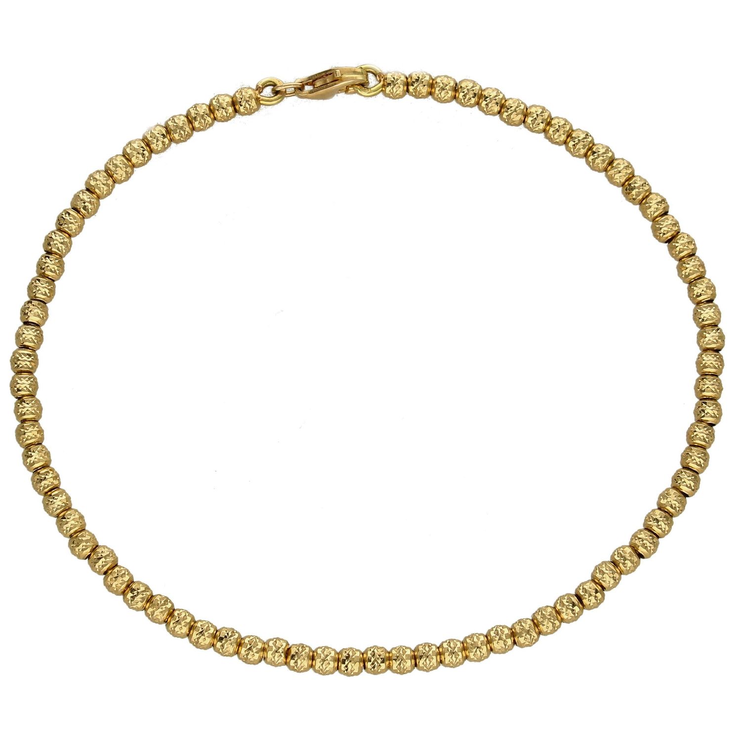 Złota bransoletka 585 sztywna z grawerowanymi kuleczkami DIA-BRA-4156-585 (1).jpg