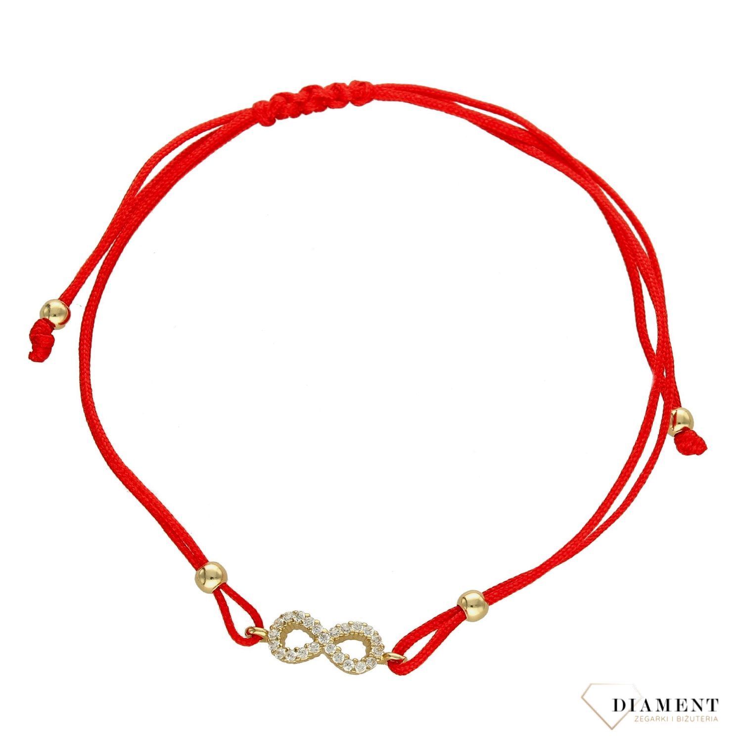 Bransoletka na czerwonym sznureczku ze znakiem nieskończoności DIA-BRA-4187-585 (1).jpg