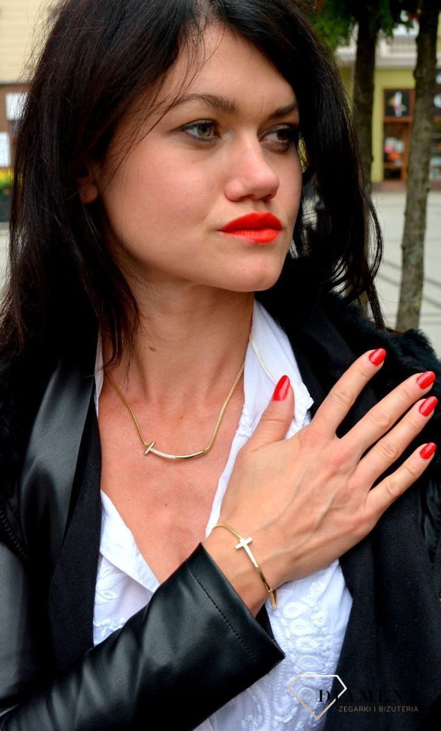 Złota bransoletka nowoczesna zawieszka z cyrkonią DIA-BRA-4249-585 (1).jpg