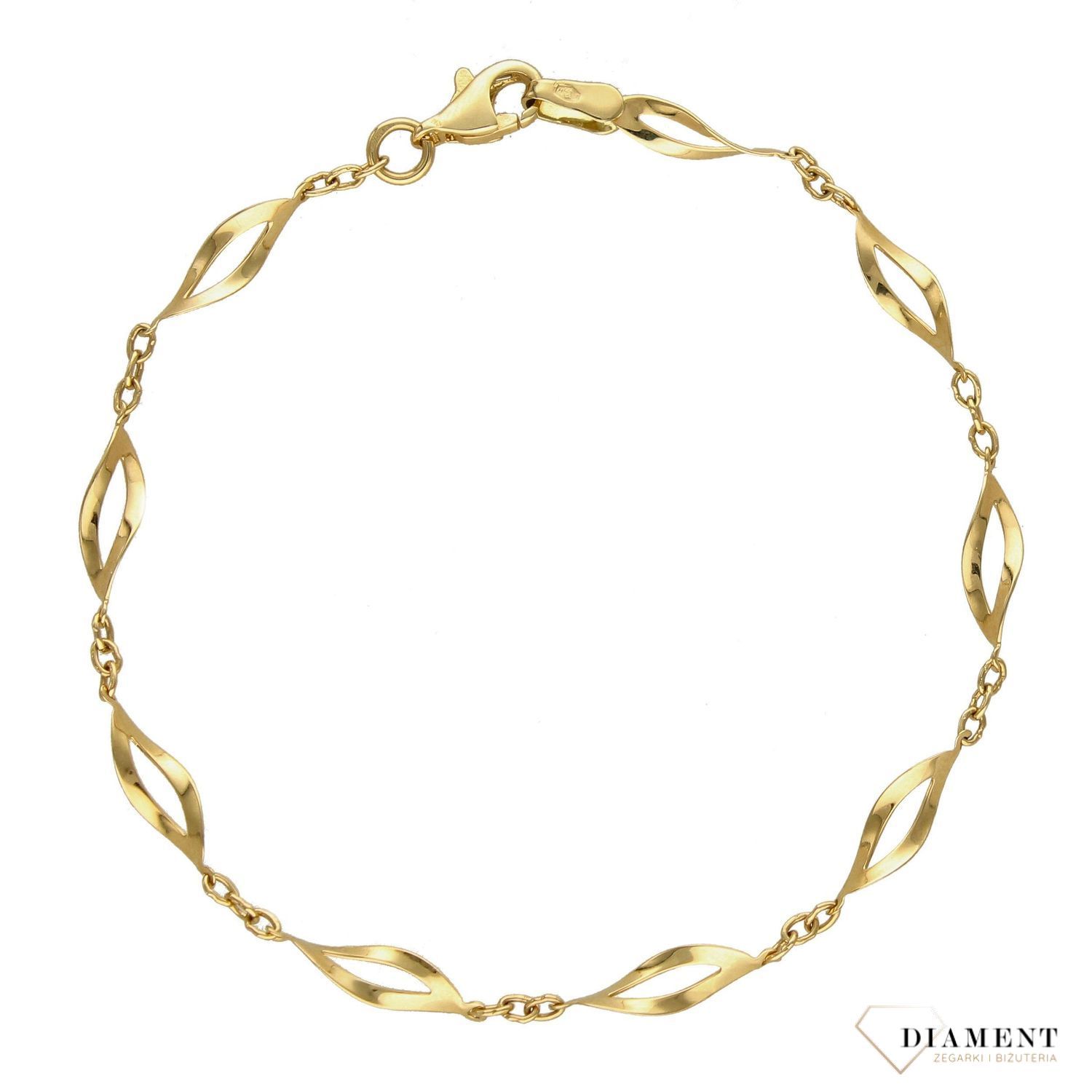 Złota bransoletka z nowoczesnymi wzorami DIA-BRA-4258-585 (1).jpg