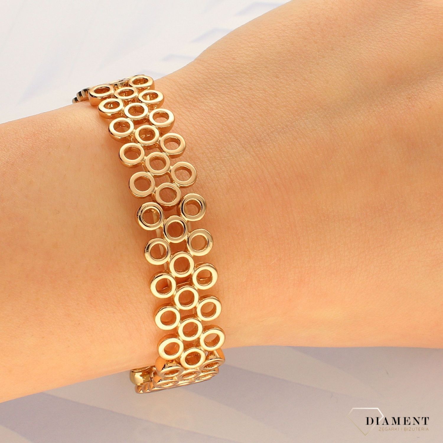 Metalowa bransoletka damska w ozdobne koła DIA-BRA-4336-INNE (1).jpg