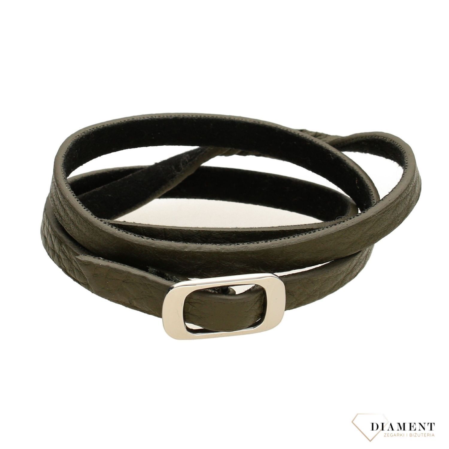 Bransoletka damska skórzana zielona BRAPOIN59002000 (1).jpg