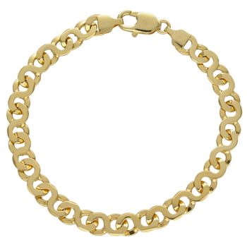 Złota bransoletka męska pełne ogniwa DIA-BRA-4370-585. Ponadczasowa biżuteria, w której harmonijne wzory wspaniale łączą się z blaskiem żółtego złota (1).jpg