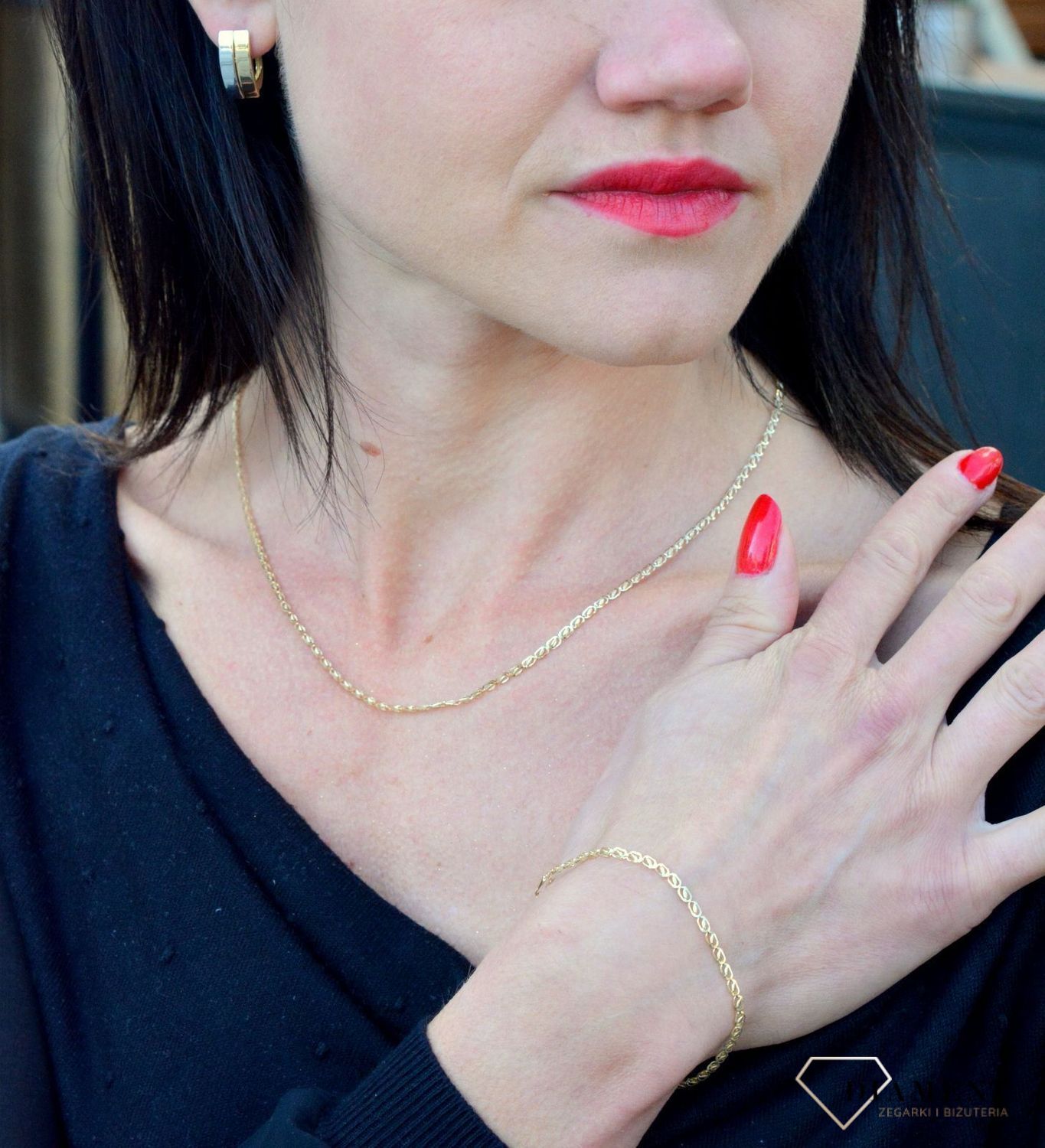 Złota bransoletka 585 'Delikatne lśnienie nieba' DIA-BRA-4381-585 (1).jpg