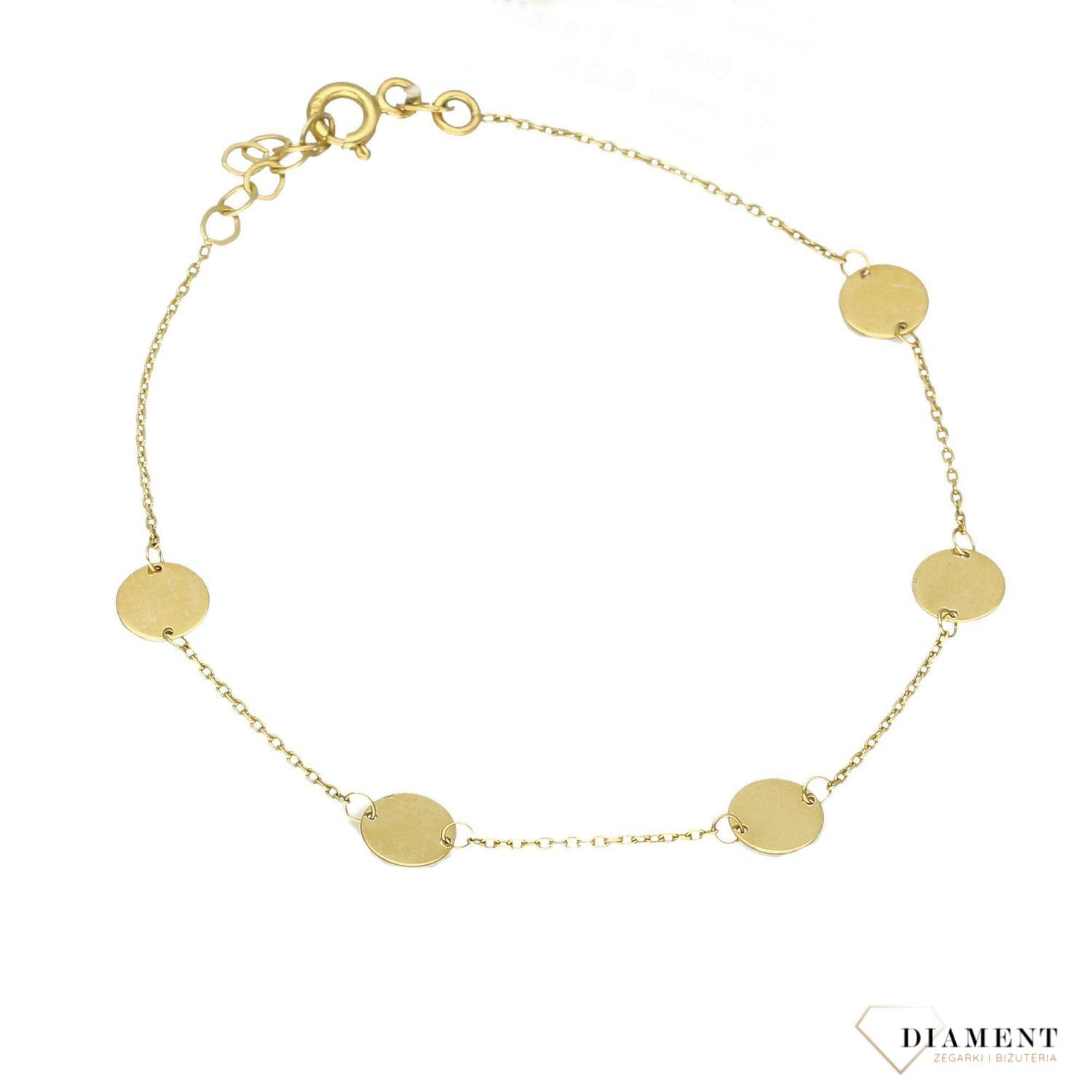 Złota bransoletka 333 ozdobiona kółeczkami DIA-BRA-4480-585. Złota bransoletka damska. Złota bransoletka z kółeczkami. Złota bransoletka celebrytka. Złota bransoletka idealna na prezent.  (2).jpg