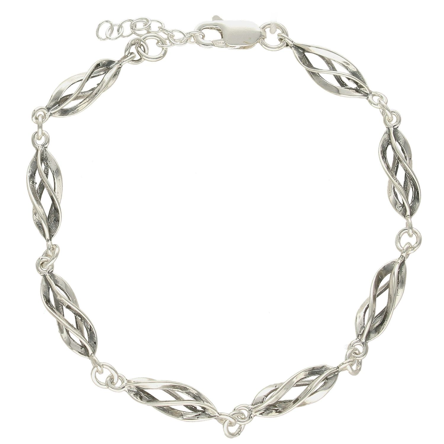 Srebrna bransoletka pofalowane oczka 925 DIA-BRA-4649-925 (2).jpg