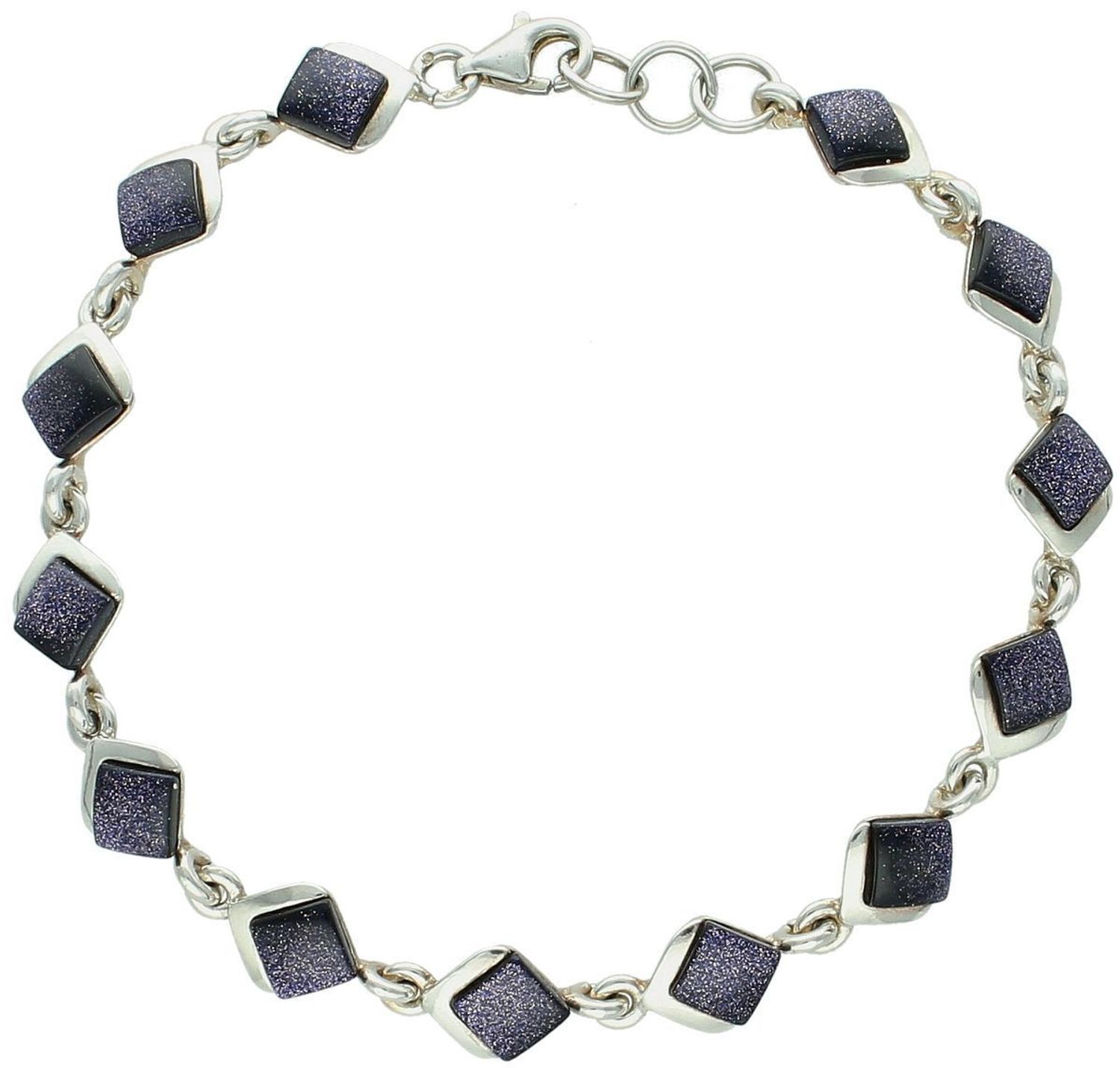 Elegancka srebrna bransoletka damska z kamieniem noc kairu. Waga 9,30 g, długość 19–20 cm, srebro próby 925, wygodne zapięcie na karabińczyk. Idealna na prezent.1.jpg