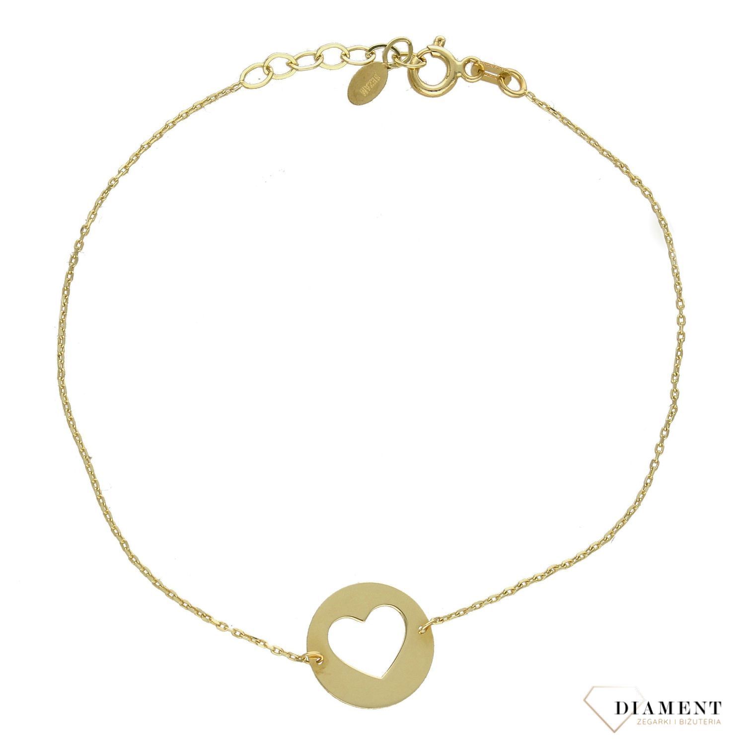 Złota bransoletka 375 kółeczko z serduszkiem DIA-BRA-47K50-FOB0024-Y-375 (1).jpg