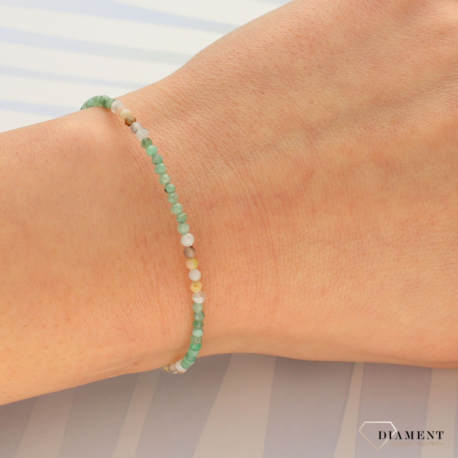 Bransoletka do znaku zodiaku- Rak opal, szmaragd, kamień księżycowy DIA-BRA-4853-925 (1).jpg