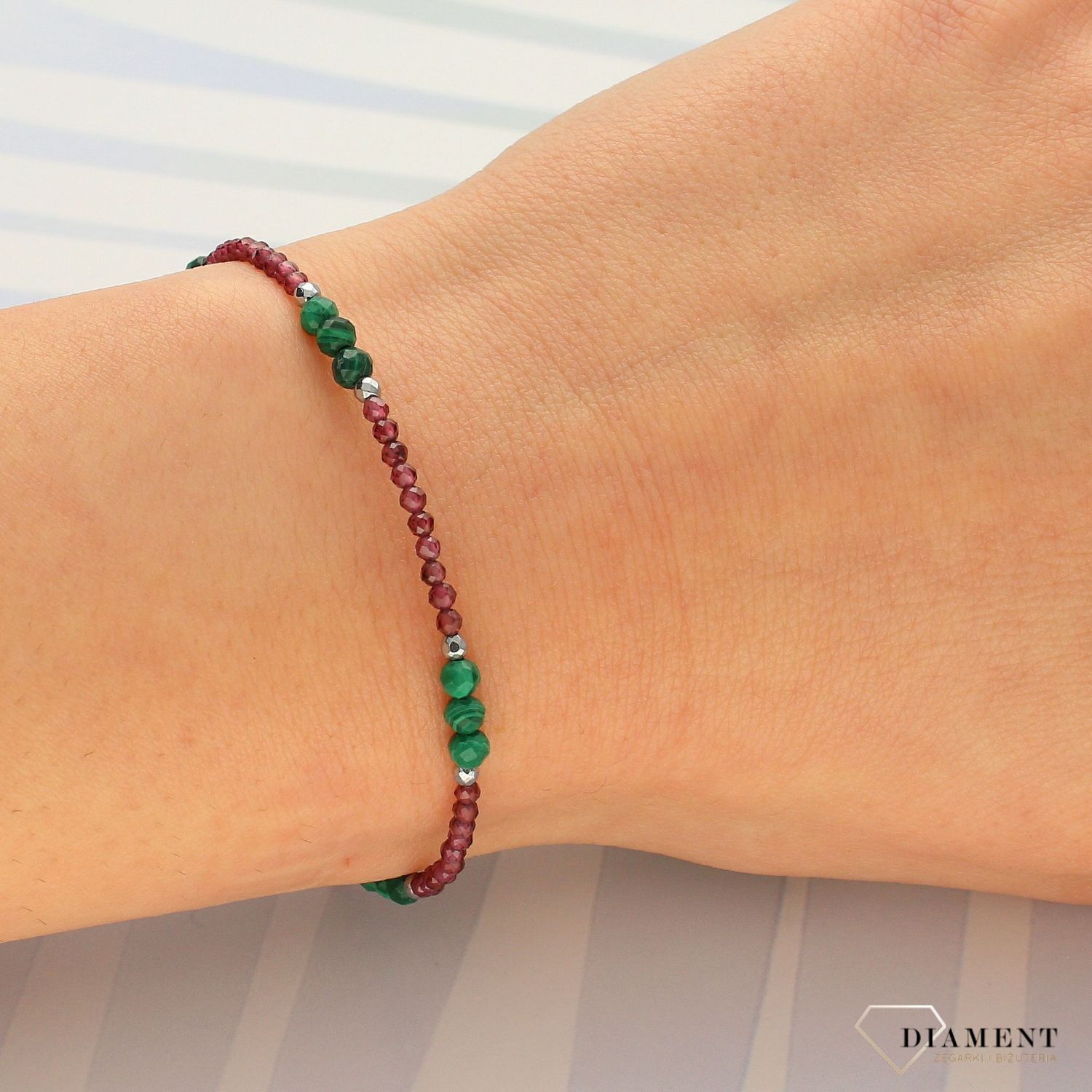 Bransoletka do znaku zodiaku- Skorpion granat, hematyt, malachit DIA-BRA-4854-925 (1).jpg
