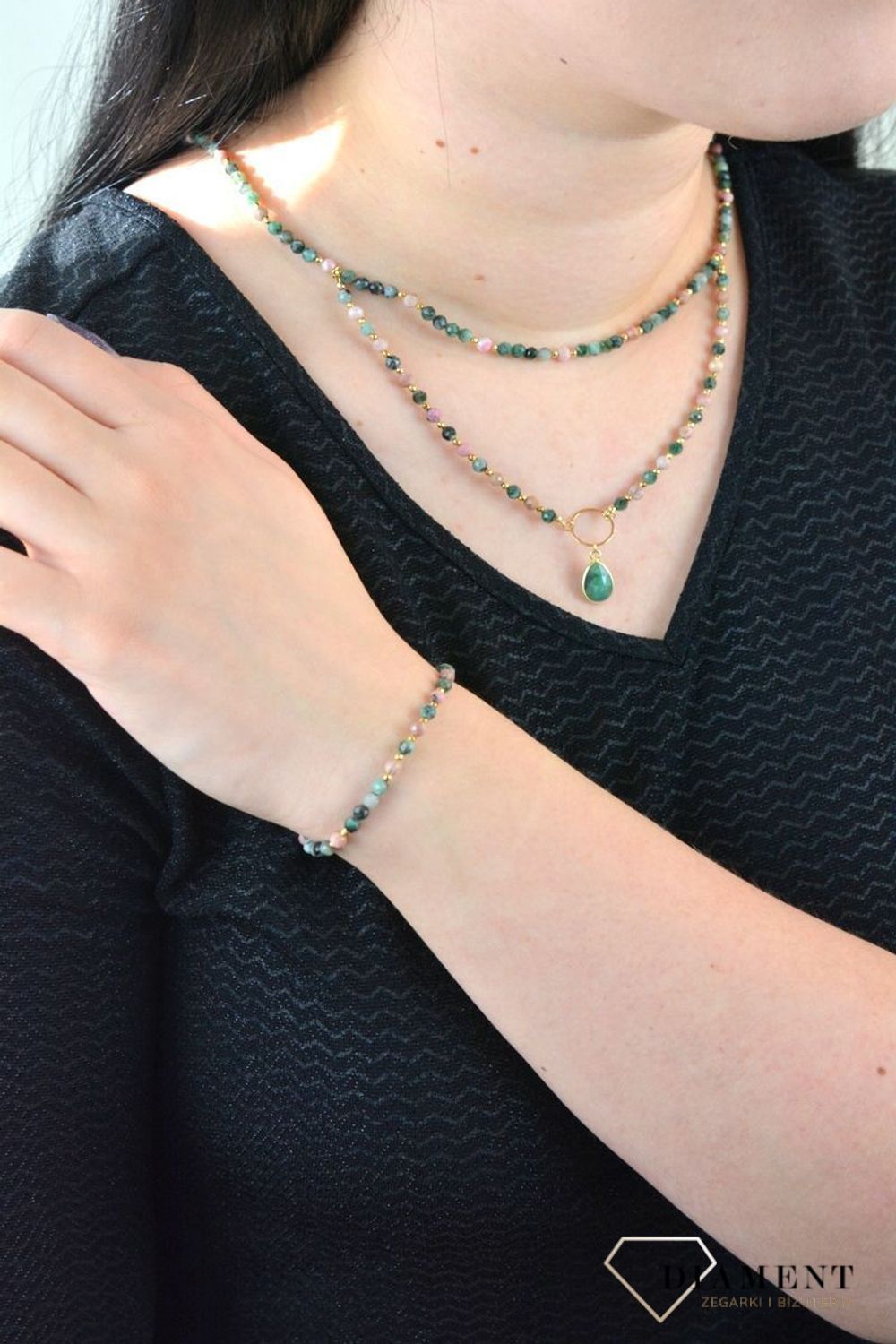 Bransoletka szmaragd, rodonit, hematyt DIA-BRA-4863-925.jpg