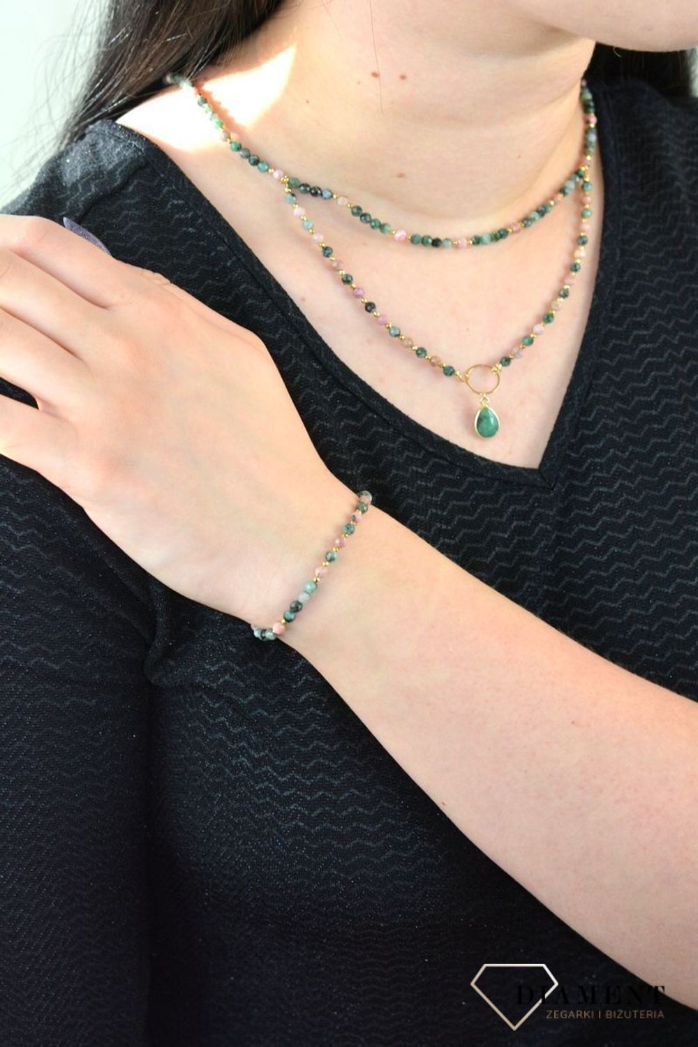 Bransoletka szmaragd, rodonit, hematyt DIA-BRA-4863-925.jpg