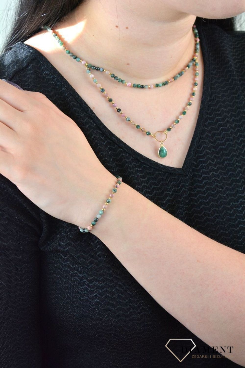 Bransoletka szmaragd, rodonit, hematyt DIA-BRA-4863-925.jpg