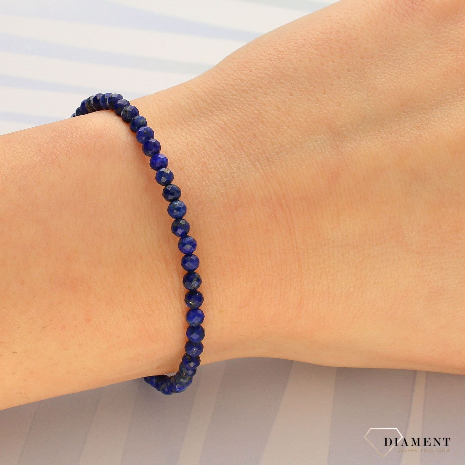 Bransoletka damska kamienie naturalne 'Granatowy lapis' DIA-BRA-4864-925 (1).jpg