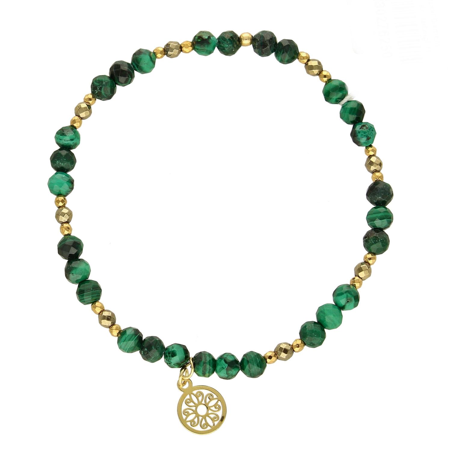 Bransoletka damska z malachitu zawieszka z ornamentem DIA-BRA-4869-925 (1).jpg