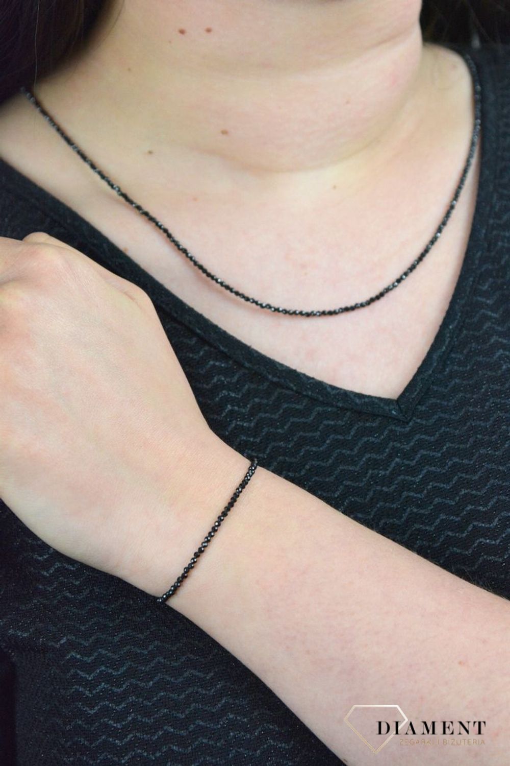 Bransoletka damska kamienie naturalne spinel DIA-BRA-4876-925. Urokliwa bransoletka składająca się z drobnych kamieni naturalnych.jpg