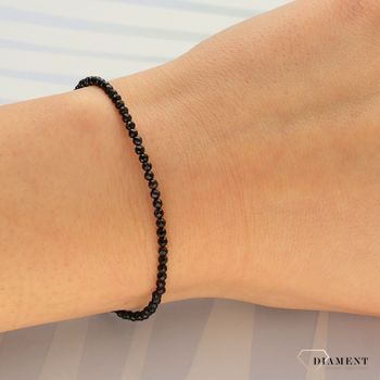 Czarna bransoletka z kamieni naturalnych spinel DIA-BRA-4895-925 (2).jpg