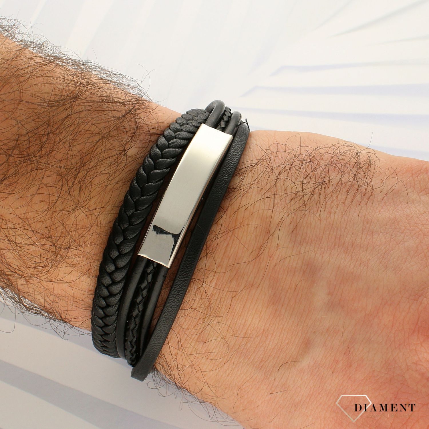 Bransoletka męska 'Gładka blaszka do graweru' DIA-BRA-5004-STAL (1).jpg