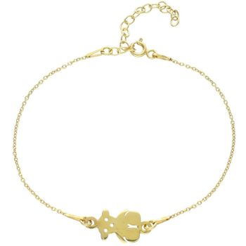 Złota bransoletka damska z misiem Tousy - Srebro próba 925.jpg
