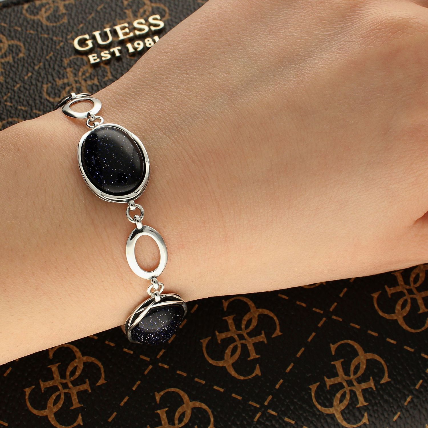 Srebrna bransoletka z kamieniem Noc Kairu DIA-BRA-5495-925.jpg