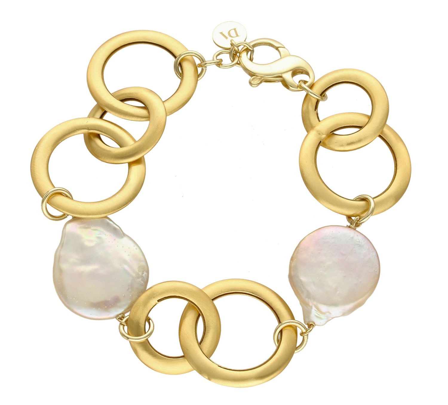 Pozłacana Bransoletka Dall'acqua kSublime Perły 925 DIAMENT DIA-BRA-5553-925.jpg