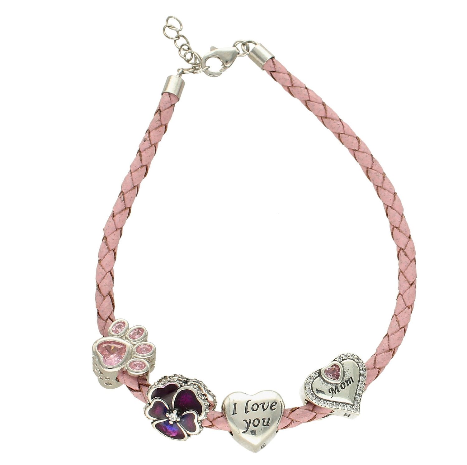 Bransoletka pleciona na rzemyku Różowa DIA-BRA-5603-925. Bransoletka damska w odważnym kolorze różowym, dopełni codzienną stylizację. Idealnie sprawdzi się na prezent dla kobiety, nastolatki czy nawet mał.jpg