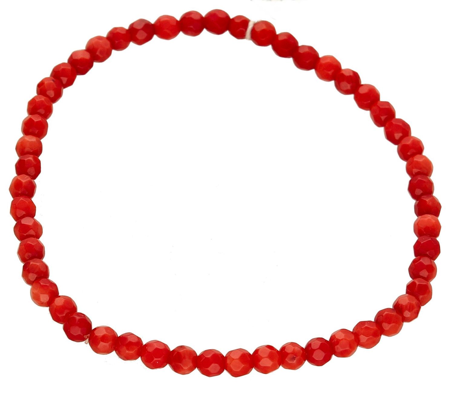 Bransoletka damska czerwone koraliki DIA-BRA-5637-INNE. Bransoletka damska koraliki. Bransoletka czerwona. Bransoletka damska. Na każdą okazję.  (2).jpg