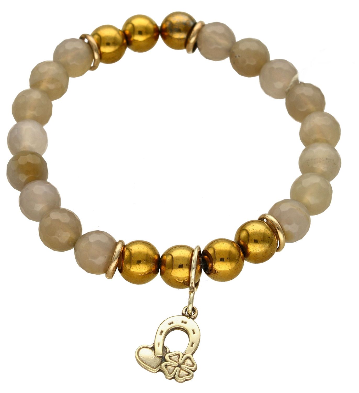 Bransoletka damska z kamieniami naturalnymi i z zawieszką DIA-BRA-5643-INNE. Bransoletka damska z koralików. Bransoletka z zawieszką. Bransoletka z podkową na szczęście. Bransoletka z kamieniami naturalnymi (2).jpg