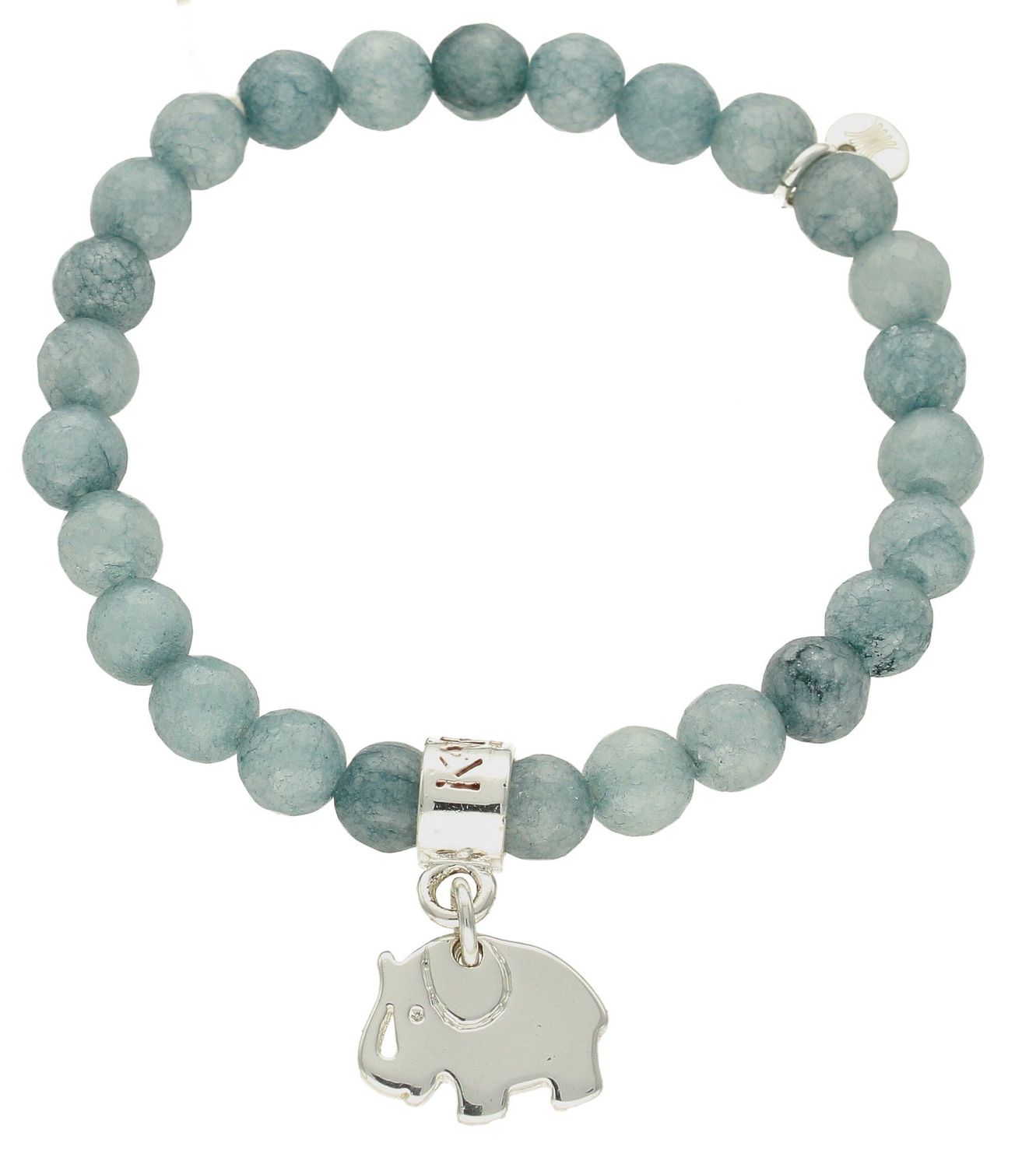 Bransoletka damska na gumce Agat ze słonikiem DIA-BRA-5692-INNE. Bransoletka na gumce to biżuteria cechująca się oryginalnością i wygodą, która zachwyci każdą kobietę. Oryginalny pomysł na prezent (2).jpg