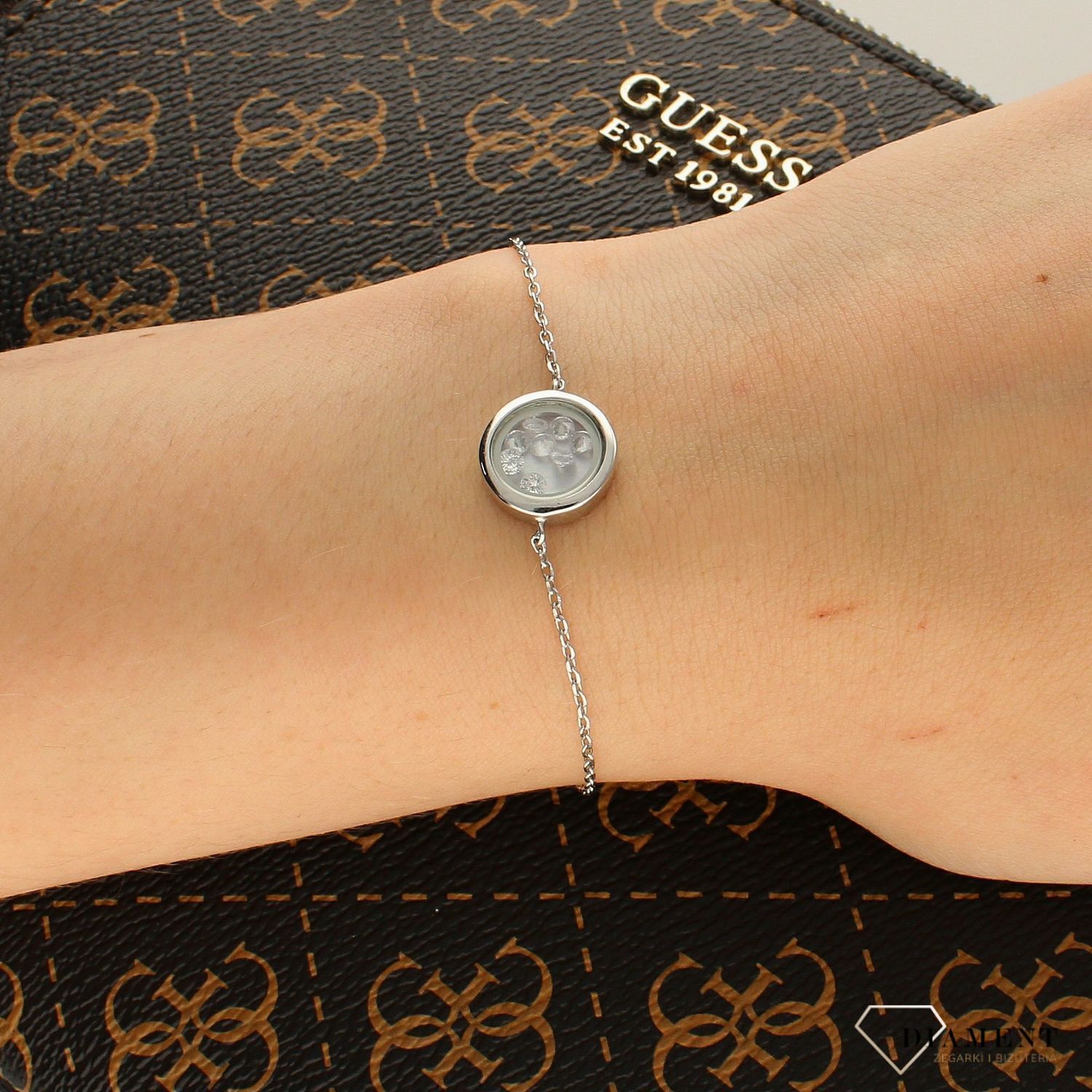 Bransoletka damska 925 cyrkonie w kółku DIA-BRA-5765-925.jpg