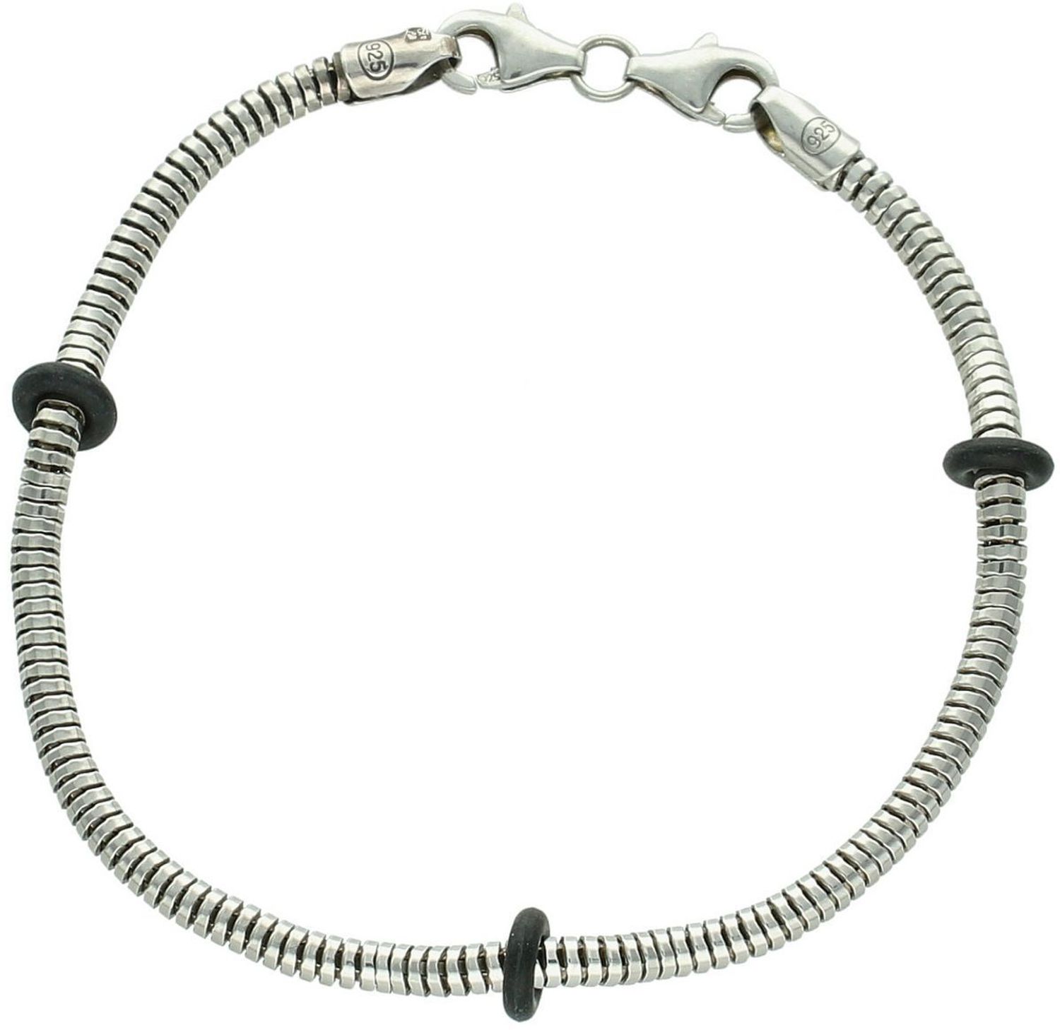 Bransoletka damska ze srebra próby 925, model DIA-BRA-5773-925, długość 20 cm, szerokość 3 mm, waga 6,59 g. Zapięcie na karabińczyk, idealna do charmsów – elegancka i uniwersalna biżuteria.1.jpg