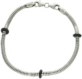 Bransoletka damska ze srebra próby 925, model DIA-BRA-5773-925, długość 20 cm, szerokość 3 mm, waga 6,59 g. Zapięcie na karabińczyk, idealna do charmsów – elegancka i uniwersalna biżuteria.1.jpg