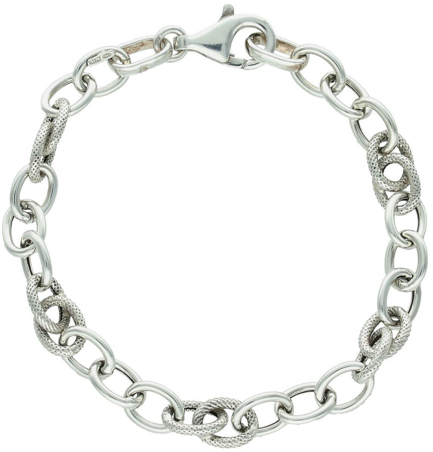 Srebrna bransoletka damska 925 z owalnych ogniw DIA-BRA-5777-925. Wyrazista, solidna i pełna charakteru – ta srebrna bransoletka to coś więcej niż subtelny dodatek. Wykonana z wysokiej jakości 1.jpg